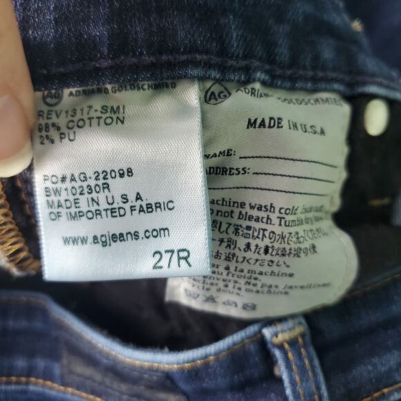 Ag Adriano Goldschmied Womens The Ballad Slim Boot Dark Wash Jeans Size 27 - Picture 5 of 6